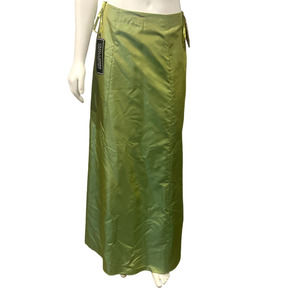 Oleg Cassini green silk skirt 2 NWT